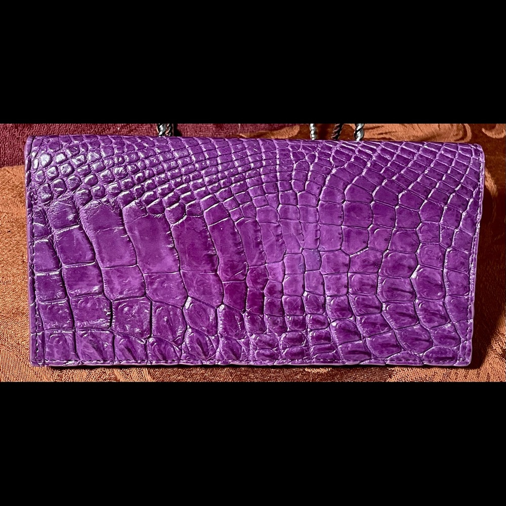 🆕 Purple Genuine Crocodile from Asia. Never Used.
